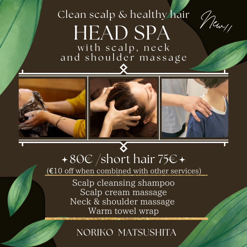 新メニュー「リラクゼーションヘッドスパ」/Introducing Our Relaxation Head Spa Treatment!!